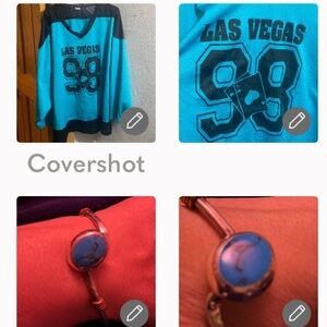 VINTAGE Jersey 98’Vegas Ace🃏♠️Jack🖤+925 stamped💙cuff bracelet 2.5”w